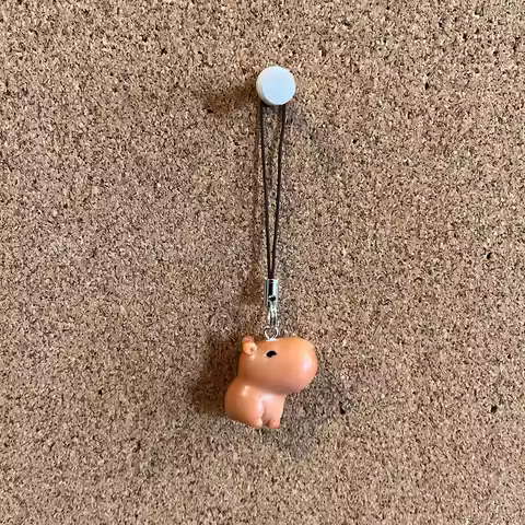 1pcs Cute Resin Capybara Phone Charm, Kawaii Animal Lanyard Strap, Mobile Cellphone Electronic Accessory, Kawaii Gift Idea