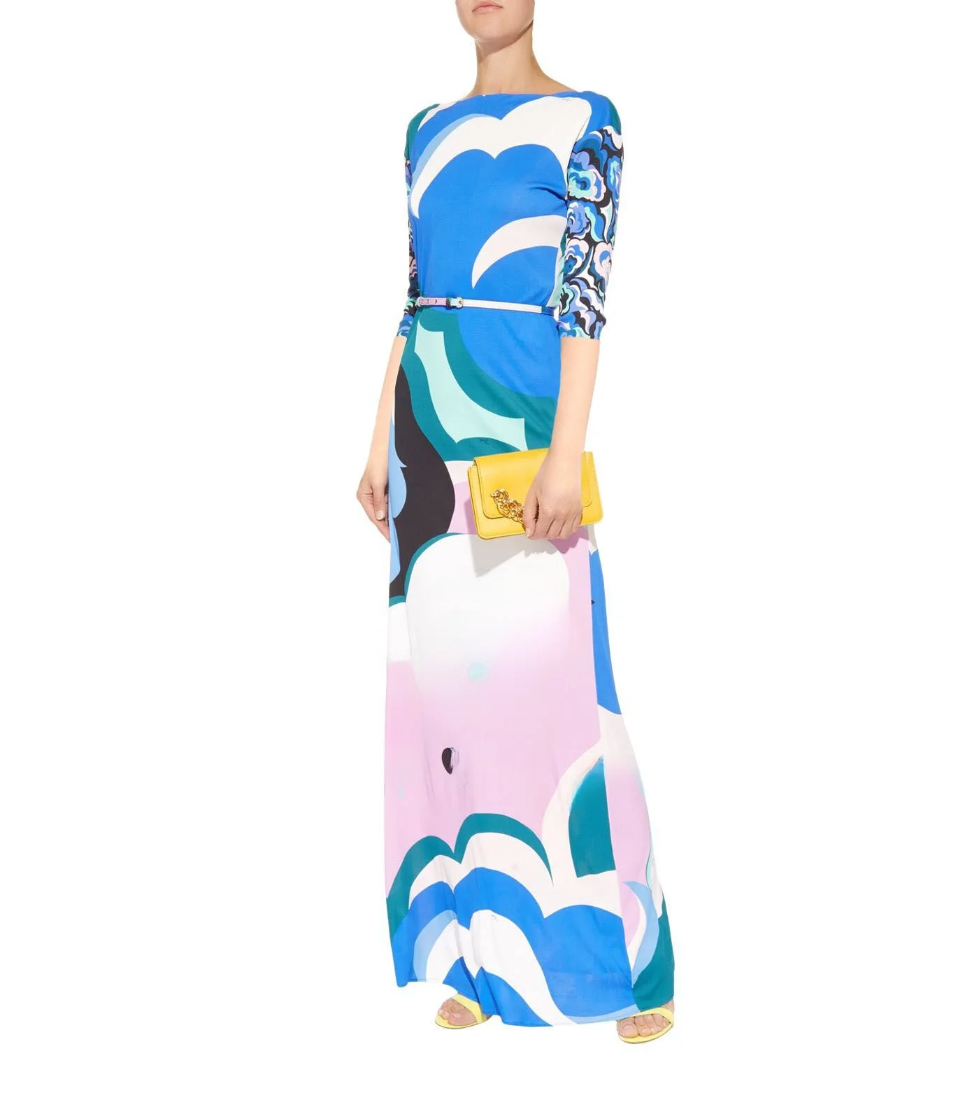 

Ele Extended Length Printed High Elastic Slim Fit Color Blo Waist Cinched Dr Street Sle Knitted Polyurethane Fiber