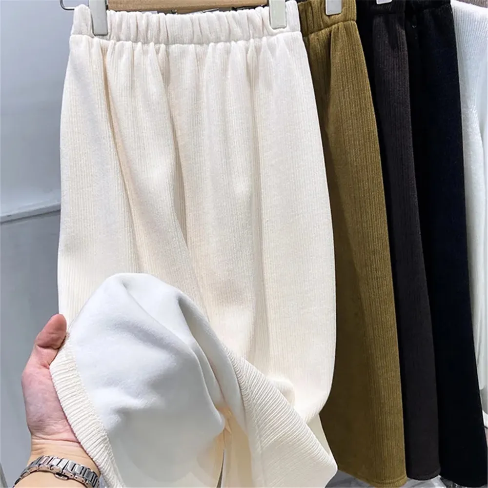 

Thick Warm Plush Velvet Corduroy A Line Skirt Women Winter Fashion Elegant Solid Midi Skirts High Waist Korean Fall Slit Skirts