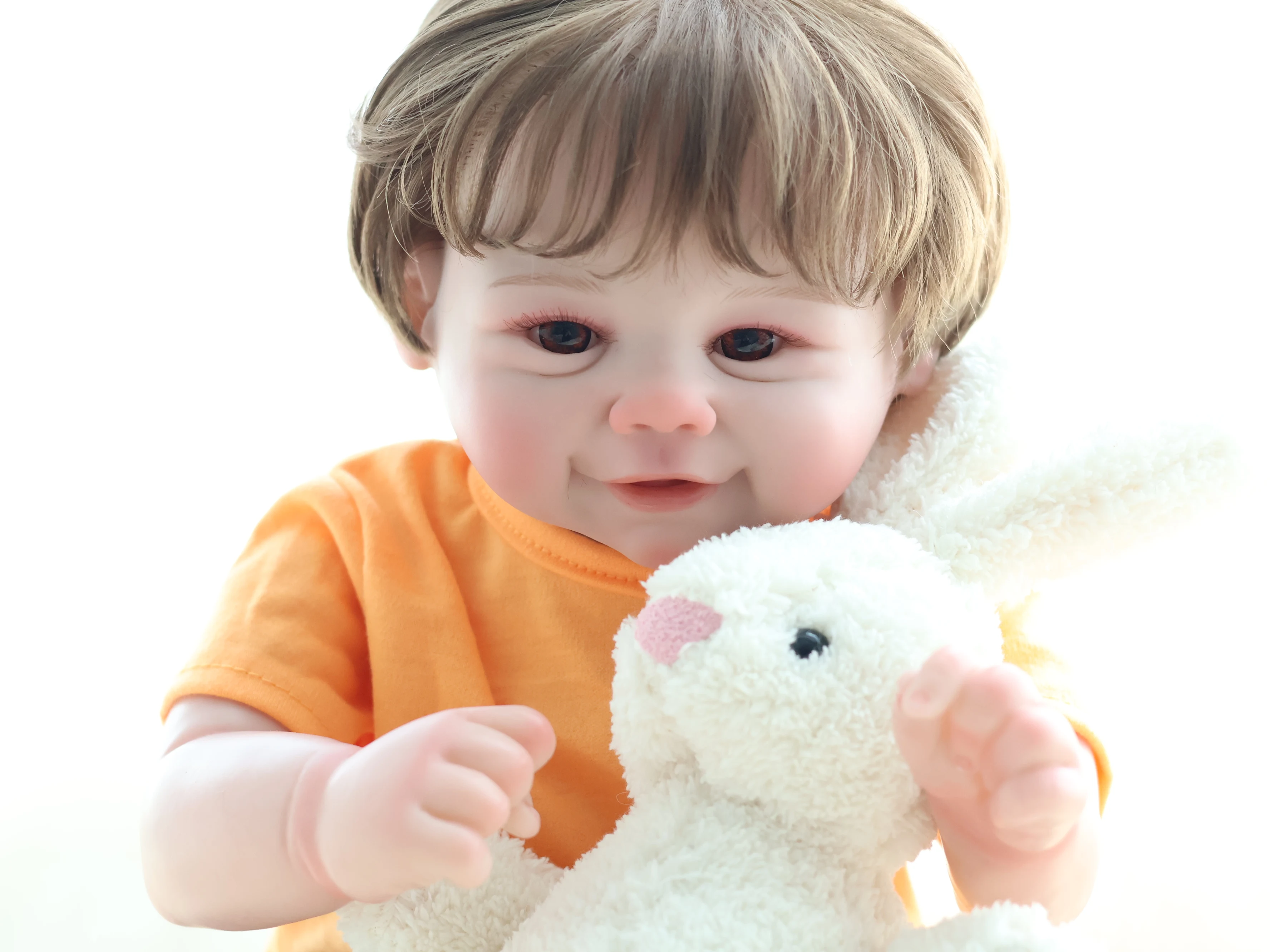 Super Cute Reincarnation doll Can Be Changed for Bathing, Soft Handmade Hair roots, 3D Skin Color, Visible Veins, Birthday Gift