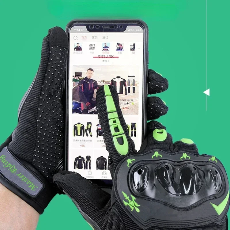 Guante de motocicleta con pantalla táctil transpirable con dedo completo, guantes de protección para deportes al aire libre, guantes de ciclismo para Moto accesorios for ktm guantes moto gp verano hombre motocross