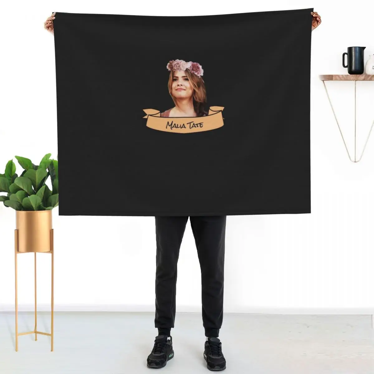 malia tate flower crown sticker Sticker Throw Blanket Thins Flannel Shaggy warm winter Tourist Sofa Throw Blankets