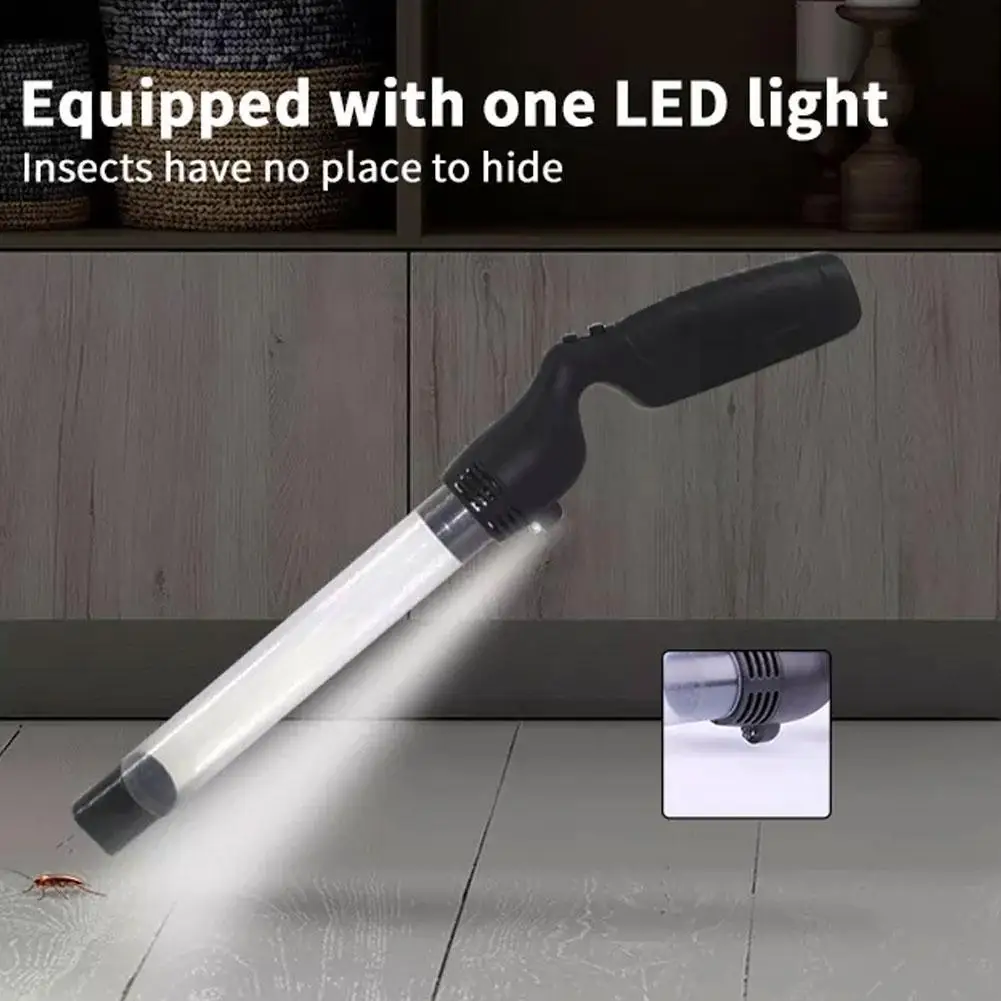 LED Insect Suction Trap Catcher Fly Bugs Insect Killer Safety Insecticidal Repellent Lamp Spider Littel Vacuum Pest Sucker D7E3