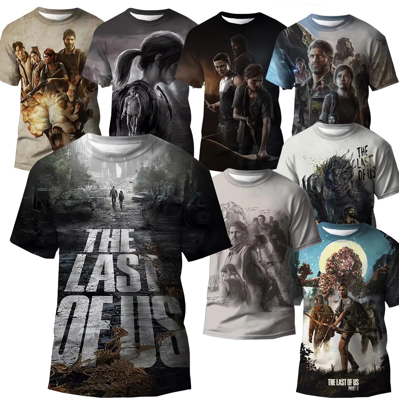 Hot selling brand new 'The Last of Us' T-shirt game 3D printed streetwear for men and women casual fashion oversized T-shirt