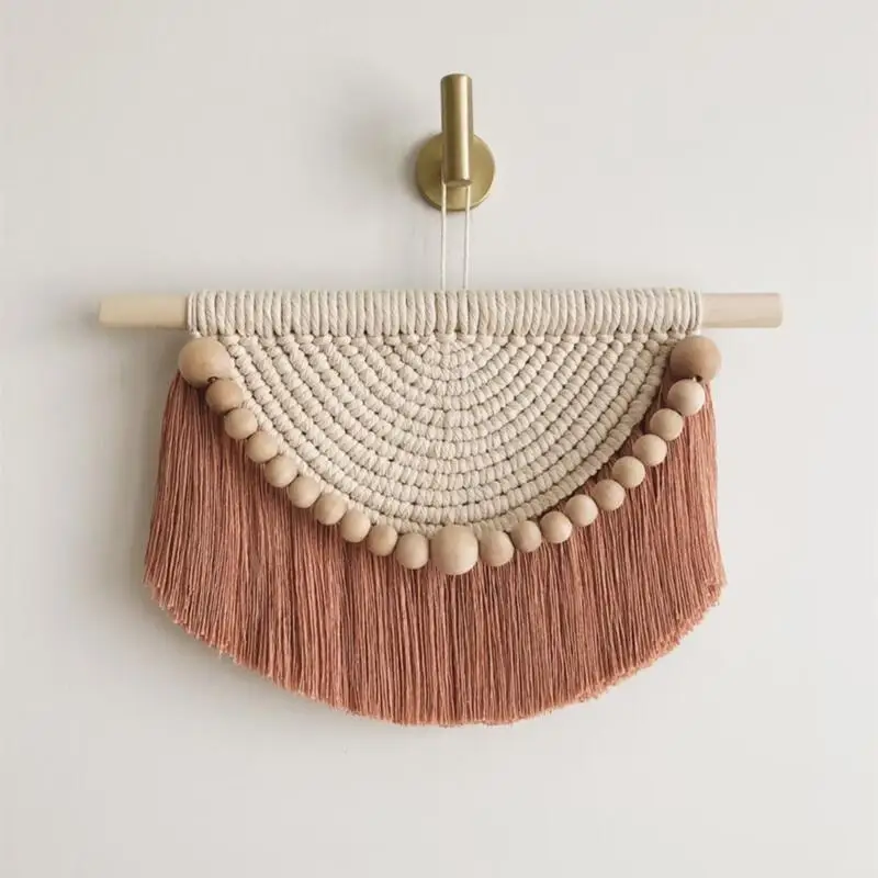 Chic Macrame appeso a parete stile bohémien cotone tessitura a mano arazzo per soggiorno camera da letto decorazione della parete casa decorazioni