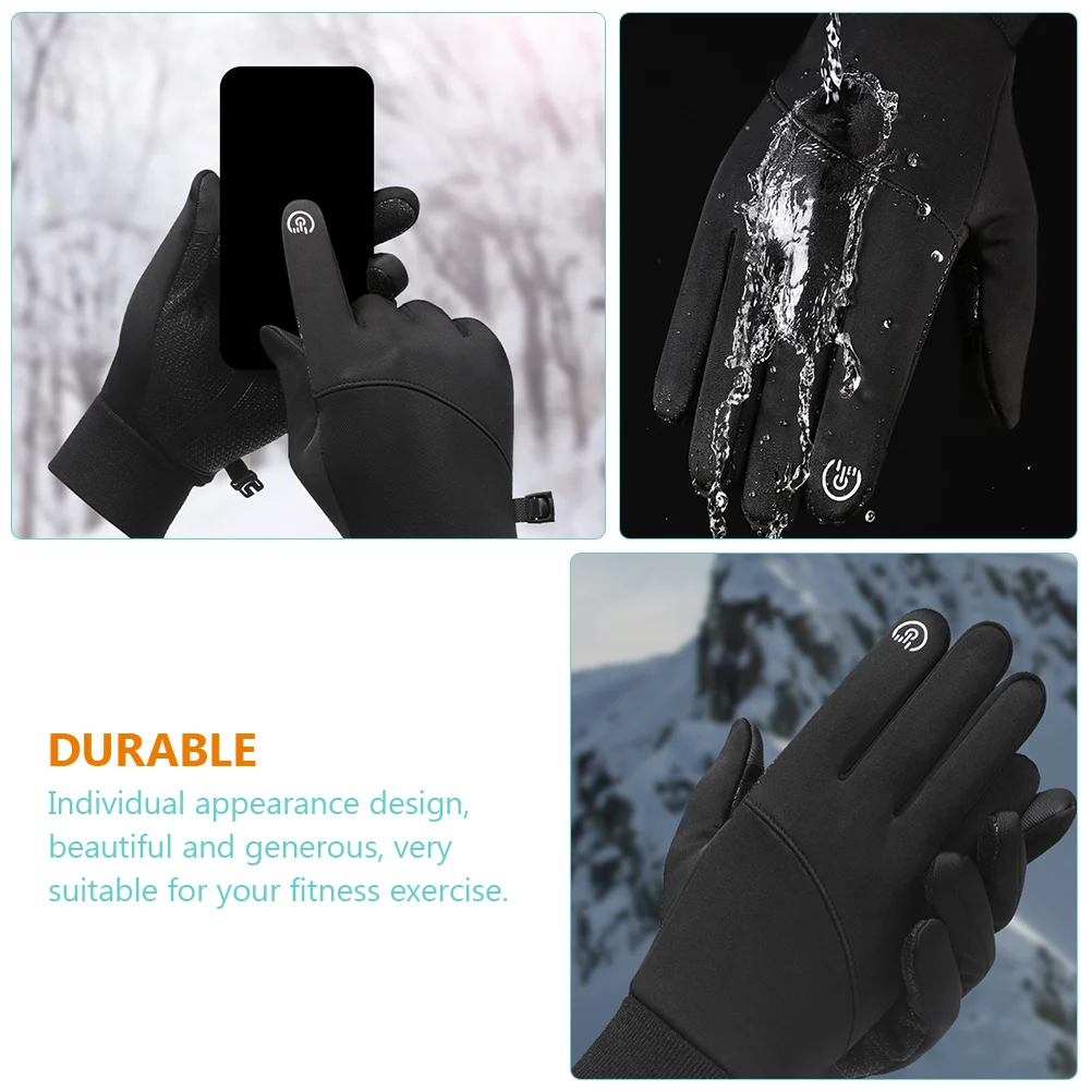 

1Pair Warm Fitness Cycling Gloves Touchscreen Nonslip Breathable Shockproof Running Gloves for Men Women Outdoor