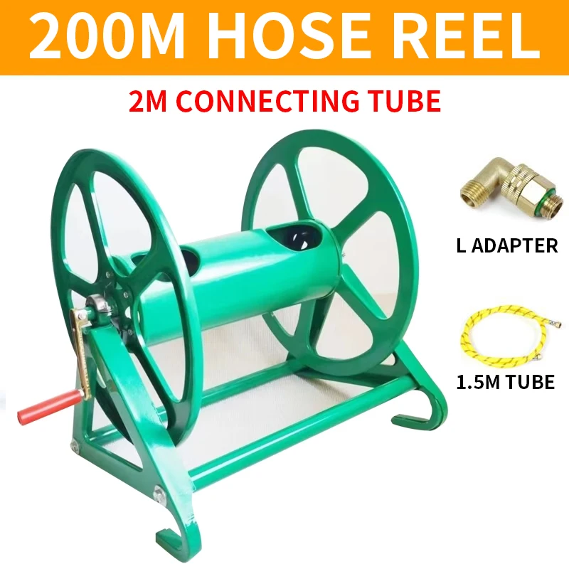 

Manual Hose Reel for Agricultural High Pressure Spray – Hand Crank Anti-winding Storage Rack