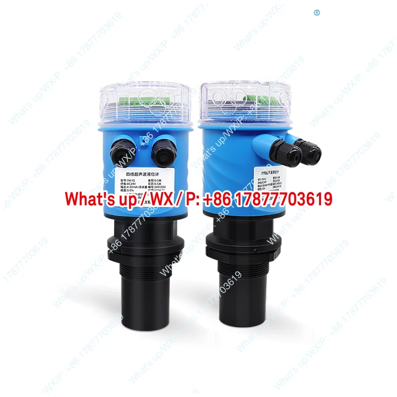 Industrial Ultrasonic Level Detector PVC Material with IP68 Protection and Intelligent Temperature Compensation