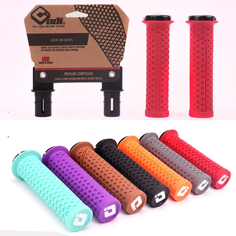 

ODI MTB Handlebar Grips Bicycle Silicone/Rubber Grip Soft Non-slip Handle Cover Shock-absorbing XC/AM Downhill Folding Bike Cuff