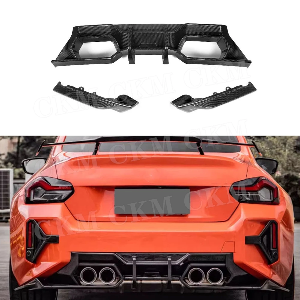 

Rear Bumper Lip Diffuser For BMW 2 Series G87 M2 2023+ S Style Dry Carbon Fiber Tech Splitter Diffuser Lip Chin Body Kits FRP