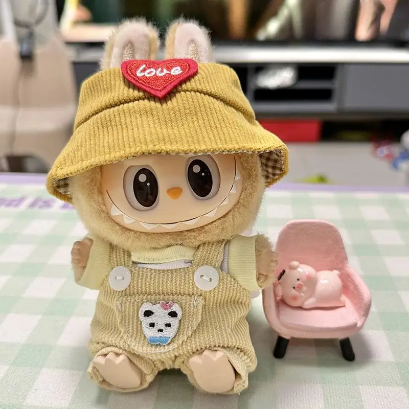 17cm Mini Plush Doll'S Clothes Outfit Accessories For Korea Kpop Exo Labubu I II Idol Dolls Sitting Party Series Clothing Gift