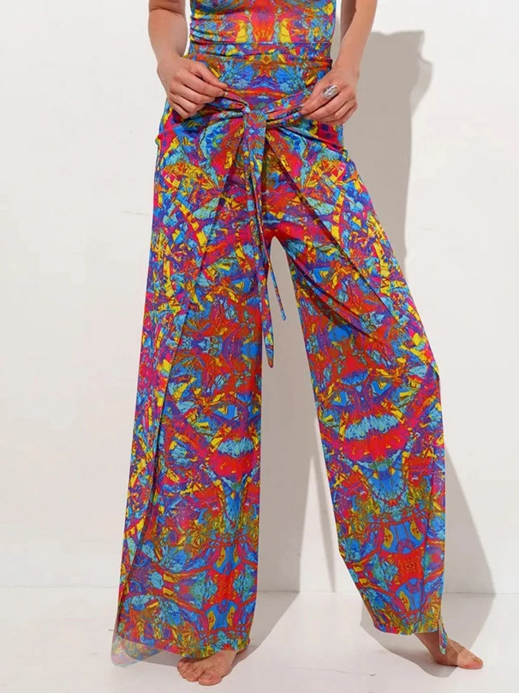 

Women Mesh Ruffle Trim Cover Up Pants Beach Cover Up Cover Ups For Swimwear Beach Ruffle Pants 2026 Summer Pants Купальник