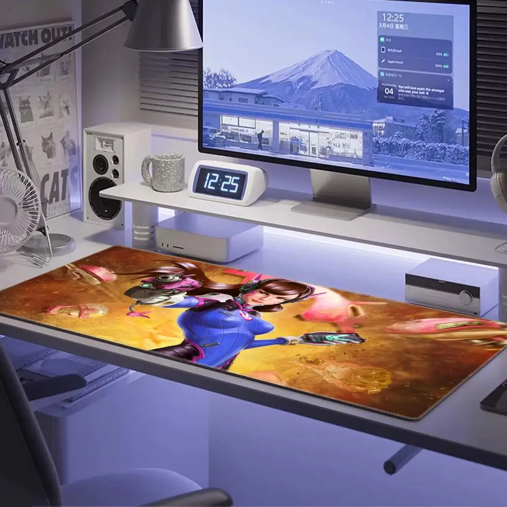 Tapis de souris XXL Kawaii pour PC Gamer, tapis de souris Sexy Anime Girl O-Overwatch Mercy, tapis de clavier pour ordinateur portable, tapis de bureau HYBXAXC
