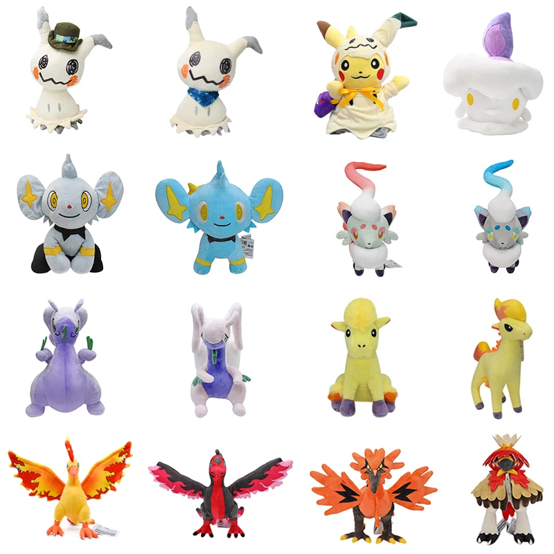 

16 видов стилей покемон аниме плюшевые галарийские куклы Ponyta Zapdos мягкие куклы Shinx Goodra Hisuian Zorua Mimikyu Плюшевые игрушки подарки