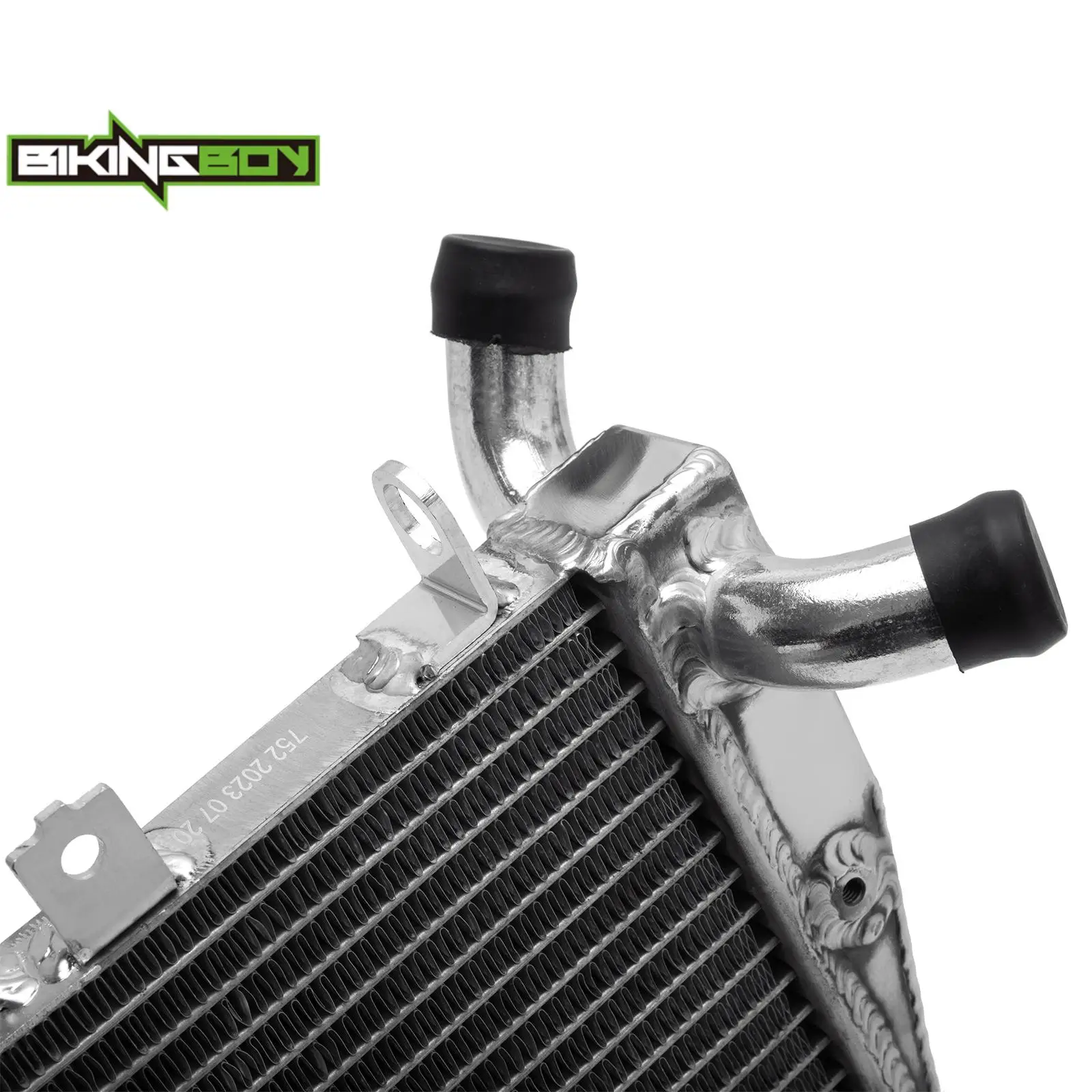 BIKINGBOY Motorkühler für Honda Interceptor 800 VFR800 14 15 16 17 18, unterer Wasserkühler, Aluminiumkern, poliert – Detail 9