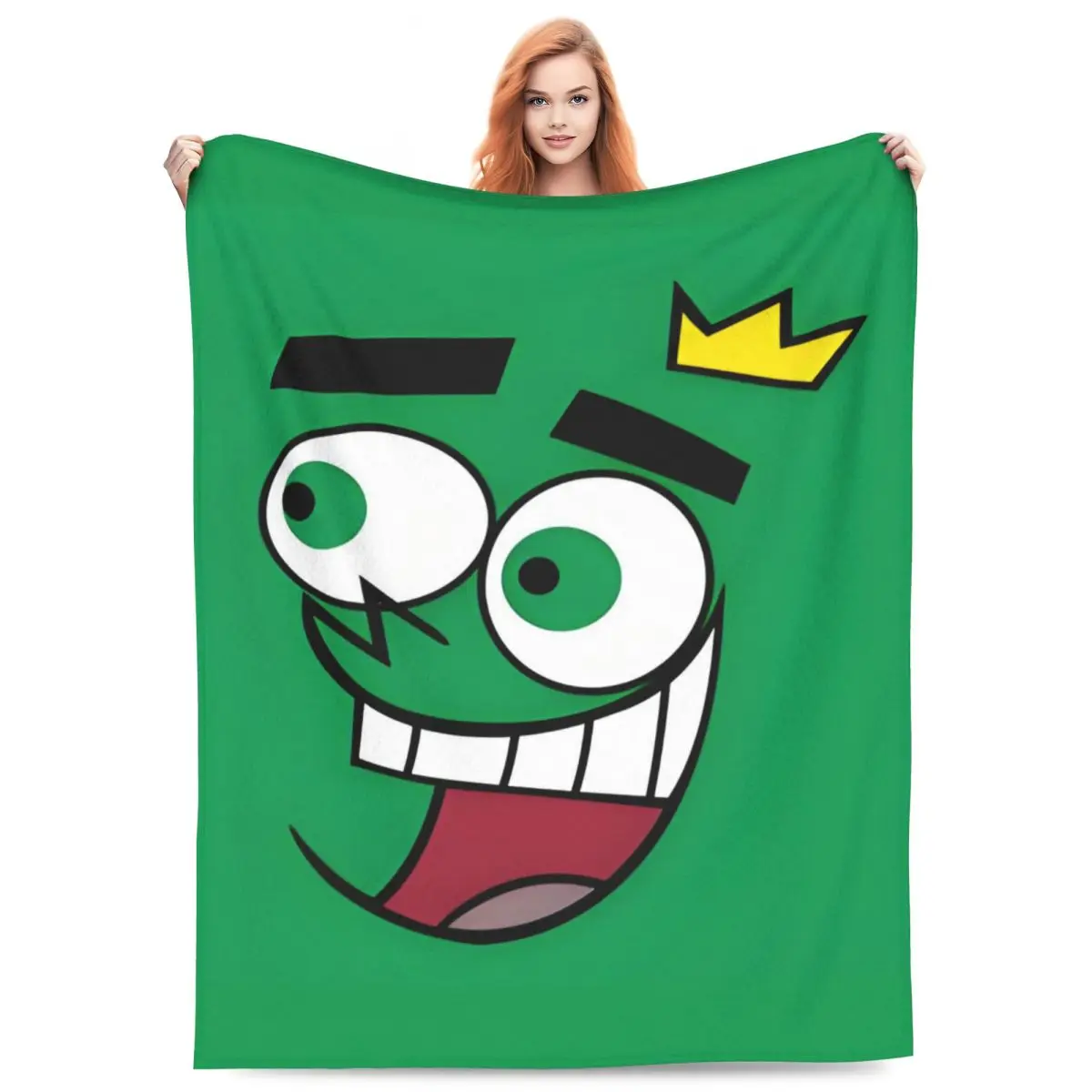 Одеяла на заказ The Fairly Oddparents, теплое фланелевое классическое одеяло с героями мультфильмов для кровати, дорожный ковер