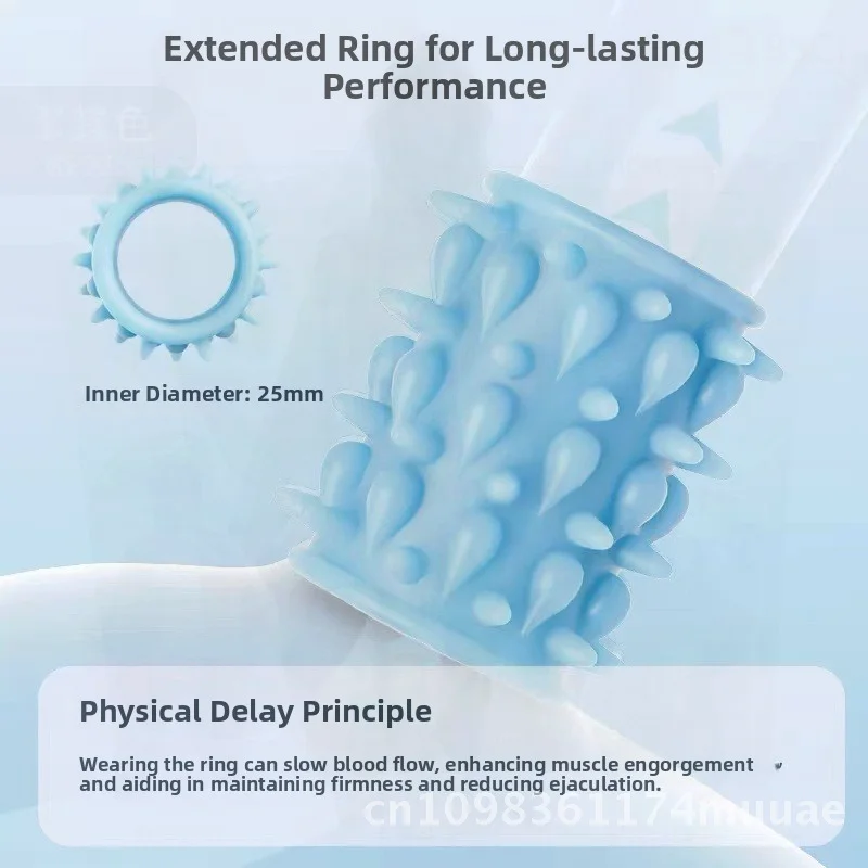 الحس السادس كويست إعصار الذئب قفل حلقة 1 الرجال TPE تأخير جسدي التحكم اليدوي لعبة الجنس مع جزيئات سبايك للبالغين #4