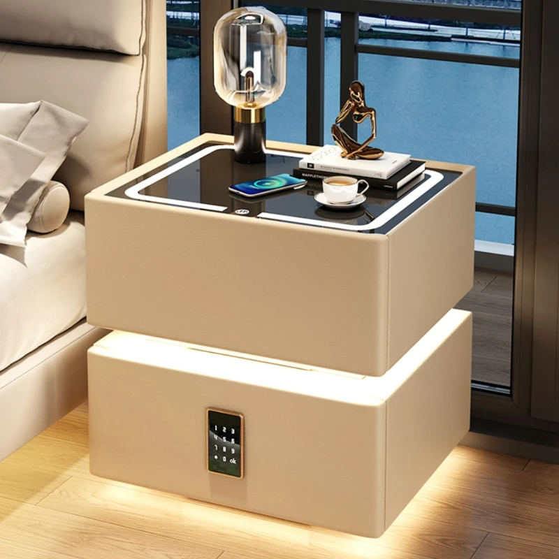 Modern Intelligence Nightstands Wireless Charge Lamp Luxury Nightstands Design Tv Stands Table De Chevet Furniture Living Room