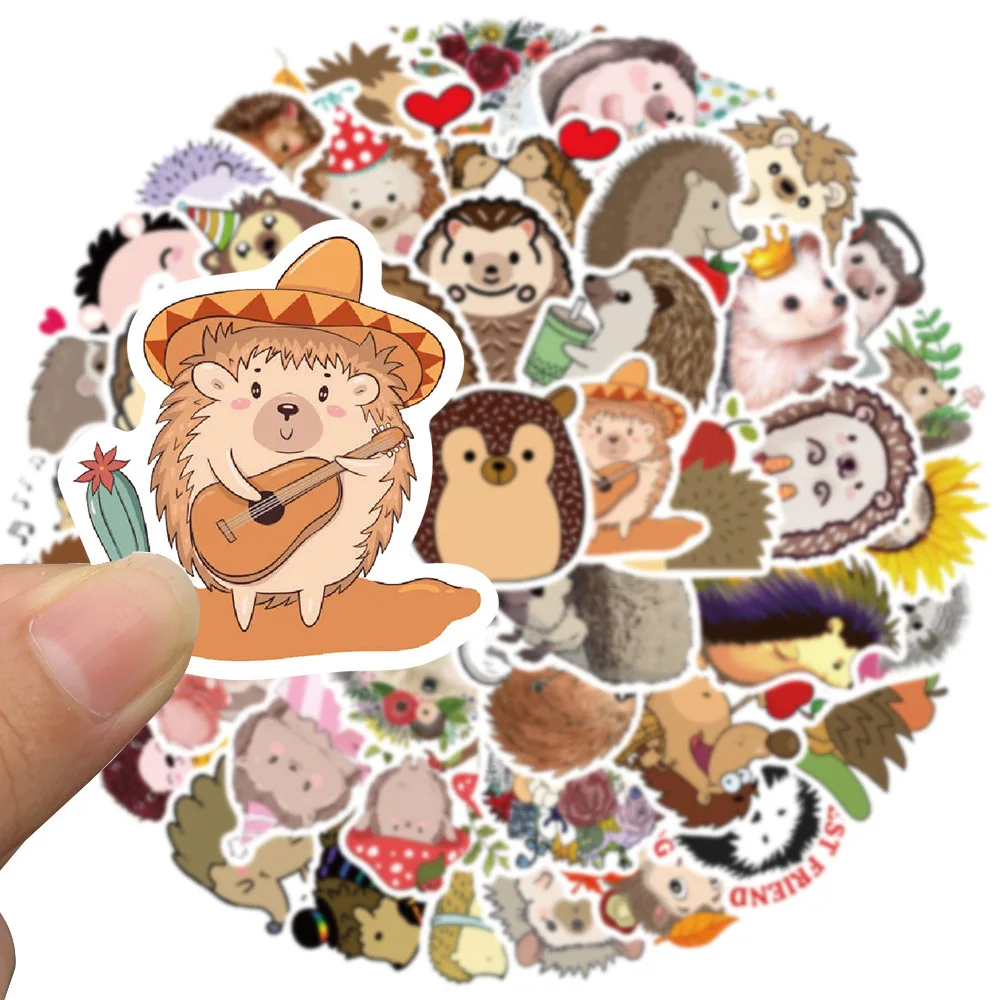 100 قطع الكرتون لطيف القنفذ الكتابة على الجدران ملصقات للماء جراب هاتف صندوق عربة الشارات ملصقات حساب اليد #3