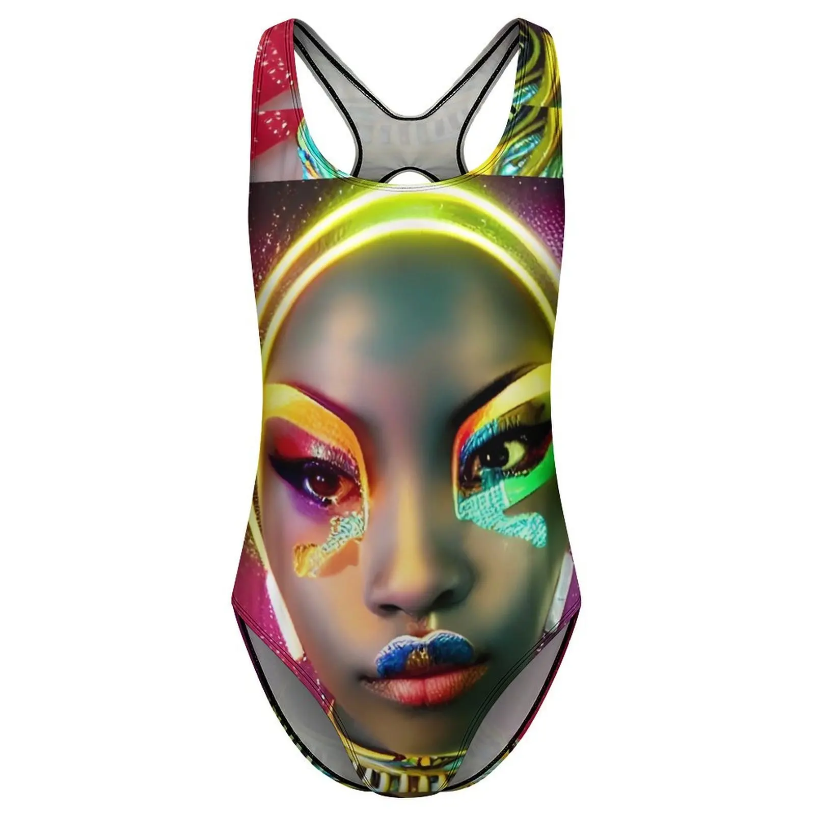 Jibaro AI الفن تصميم ملابس السباحة مثير الروبوتات قطعة واحدة ملابس السباحة رفع المايوه الجمالية عطلة تصفح ملابس الشاطئ #3