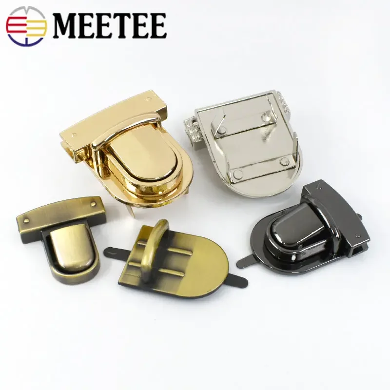 1/2/5Pcs Metal Locks Bag Clasp for Handbags Mortise Lock Buckle Purse Closures Snap Clasps DIY Leather Decorative Accessories