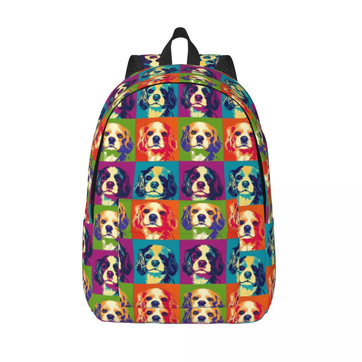 Cavalier King Charles Spaniel Pop Art Backpack Men Women Cool Student Hiking Travel Daypack Cartoon College Shoulder Bag Outdoor