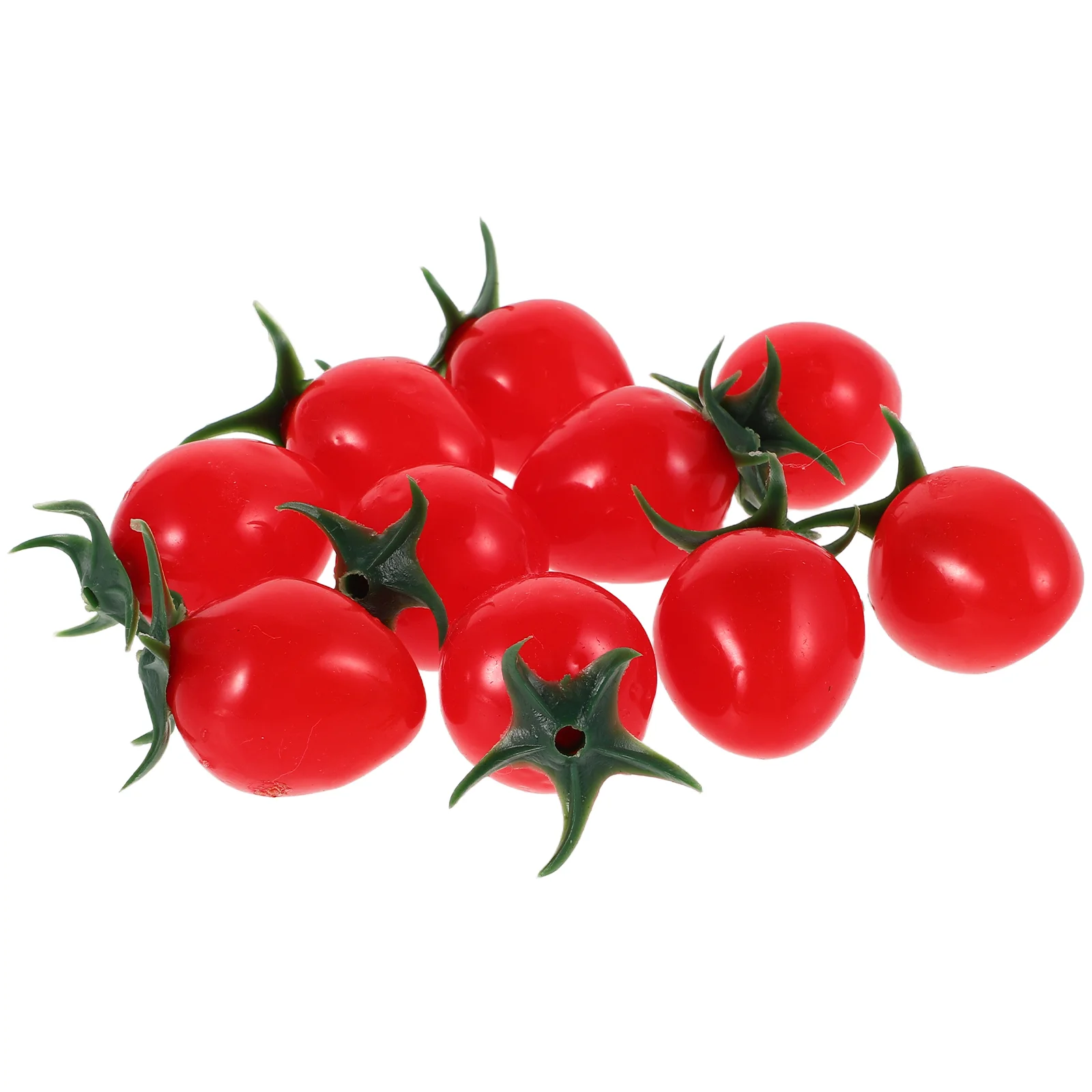 10 Pcs Simulated Cherry Tomatoes Kitchen Fake Fruit Artificial Education Toys Soft Pvc Children's Simulation