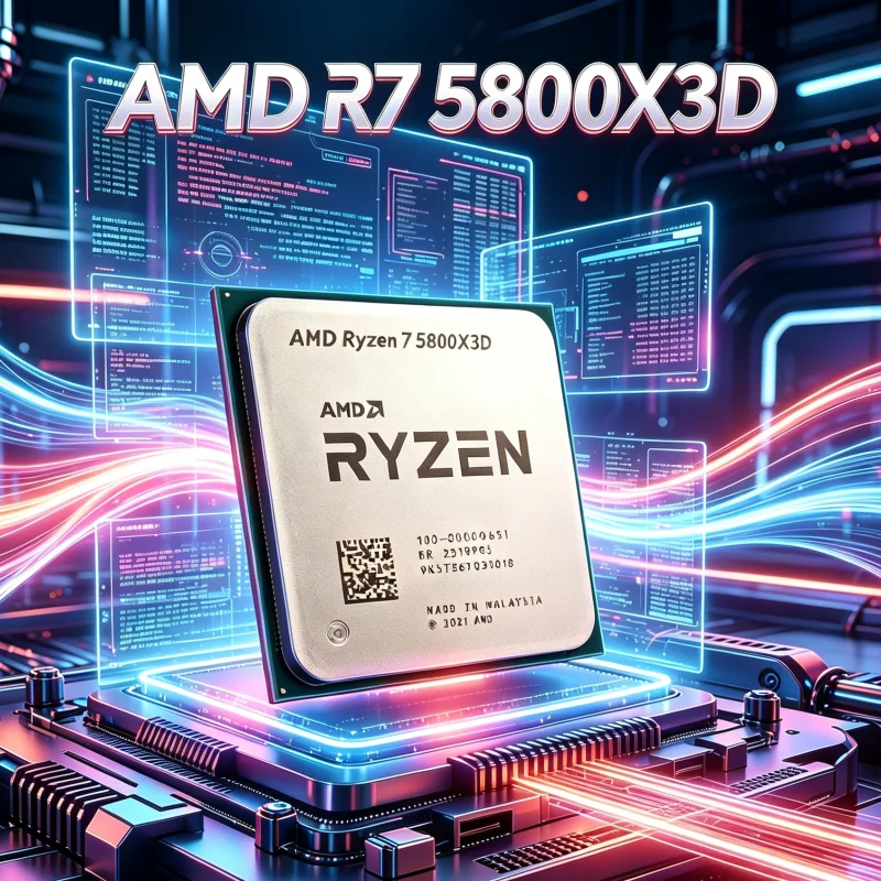 

AMD Ryzen 7 5800X3D Processor 8 Core 16 Thread Up To 45GHz AM4 CPU 96MB 3D V Cache DDR4 105W 7NM Gaming Processor No Cooler