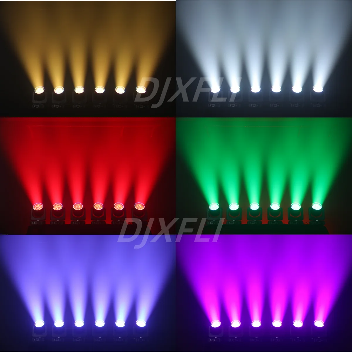 7x40W 비아이 빔 워시 헤일로 효과 LED 무빙 헤드 RGBW 4in1 DMX512 컨트롤 (DJ, 디스코, 파티, 나이트클럽, 웨딩, KTV용)