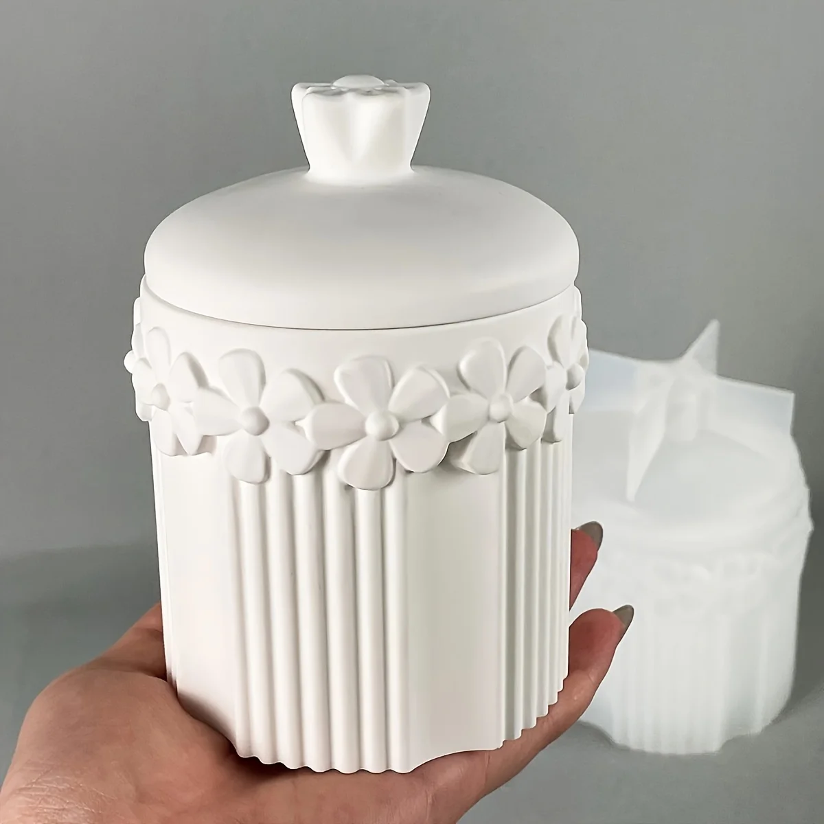 Resin casting mold A kind of lace storage container silicone mold, DIY creative handicraft,suitable for home decoration ornament