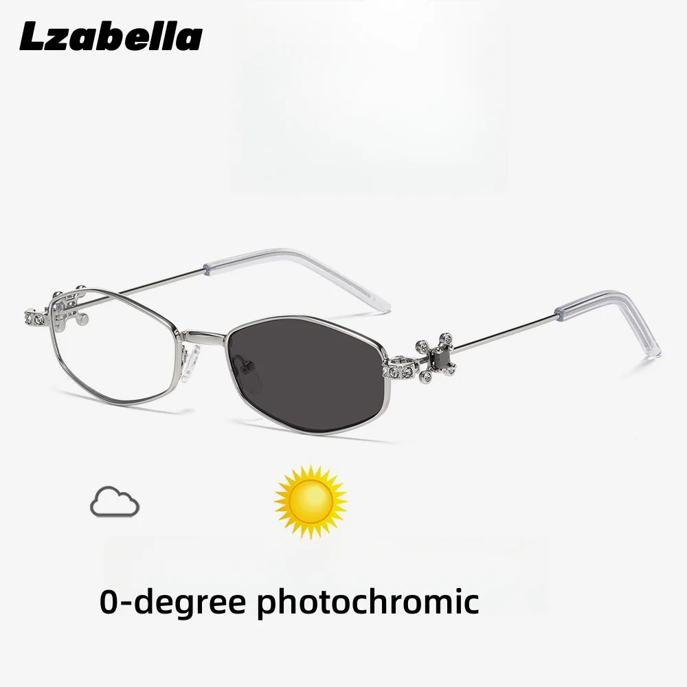 

MOMOJA Alloy Women Prescription Glasses Myopia Presbyopia Lenses Spectacle Rose Gold Fashion 0 ° photochromic Lens SK3030-X