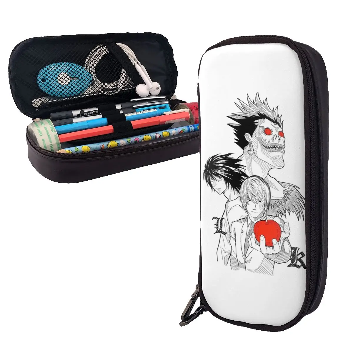 Death Book Death Note Anime Leather Pencil Case Pen Holder Storage Stationery Supplies Pen Box Pencil Bag for Boy Girl Gifts