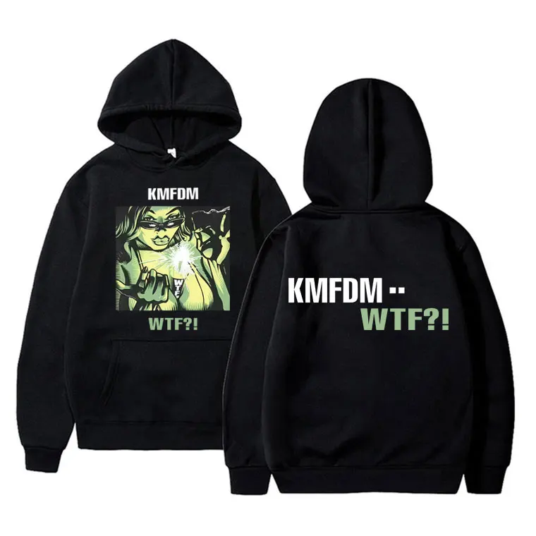 

Limited Rock Band Kmfdm WTF Graphic Hoodie Men Women Vintage Gothic Punk Sweatshirt Male Casual Fleece Cotton Pullover Hoodies