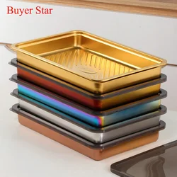 1/2Pcs Food Grade Stainless Steel Crisper Box With Sealed Lid Fresh-Keeping Food Storage Picnic Egg Fruit Box Kitchen Organizer