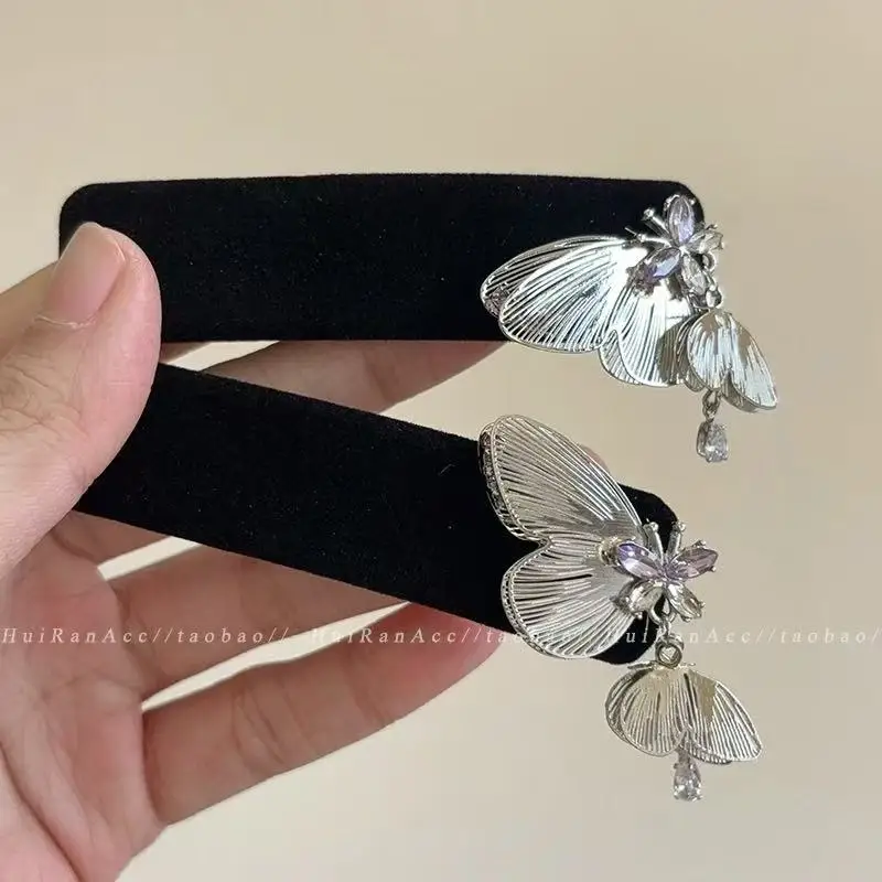 Smart butterfly tassel hairpin ins Mori fashion high sense Internet celebrity same hairpin side clip