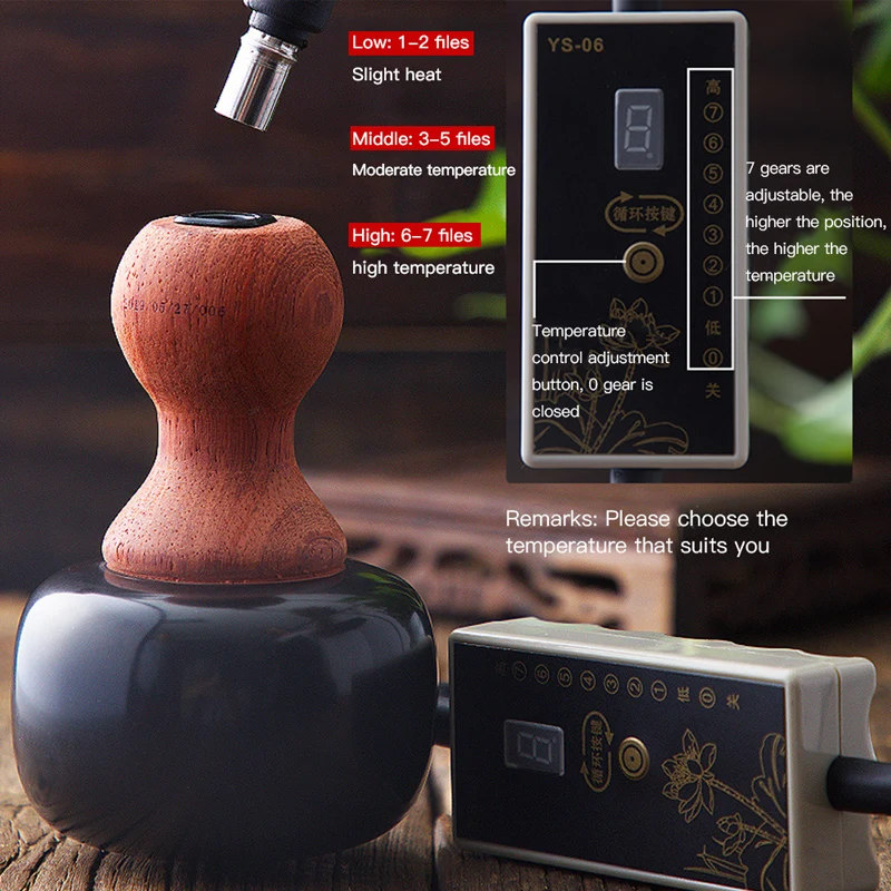 Natural Electric Slimming Bianstone Warming Moxibustion Massage for Back Abdomen Meridian Dredging Muscle Gua Sha Massage Tool