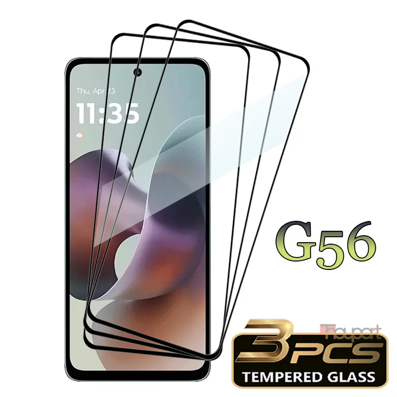 

3 Pcs For Motorola moto G56 Glass Screen Protector 9H Anti-Scratch Tempered Glass Full Cover