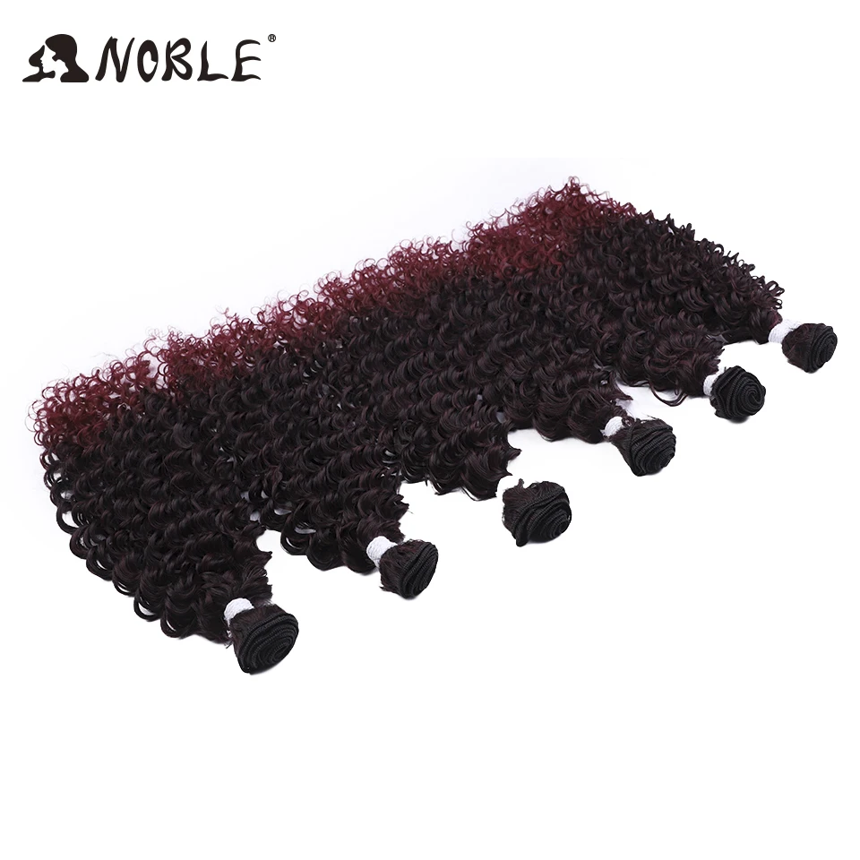 Noble STRAIGHT Hair Extensions Ombre ผมสีบลอนด์ 22 24 26 นิ้วผมสังเคราะห์ตรงผม Full to End Kinky CURLY ผม