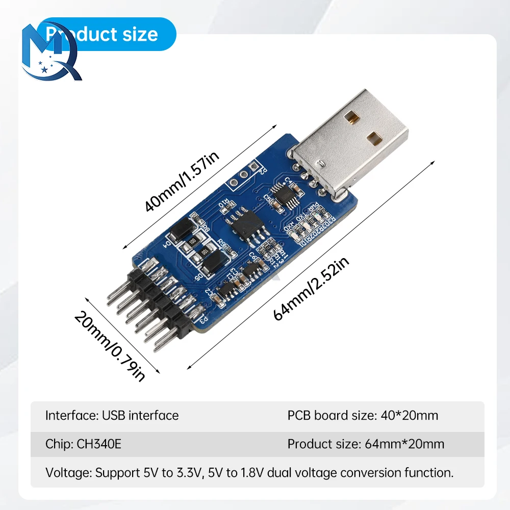 USB to TTL to RS485 Communication Dual Voltage Conversion Module CH340E SP485 Chip Driver 10Pcs 5Pcs 1Pcs