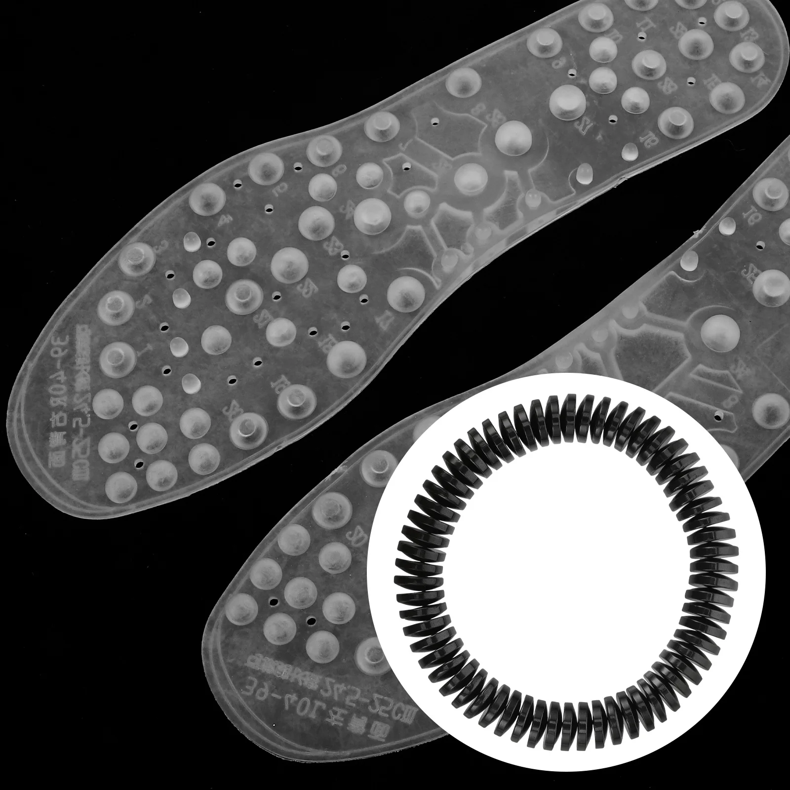 1Set Massage Insoles for Shoes Shock Absorbing Lightweight Breathable Cuttable Non Slip Inserts for Sports Daily Walking