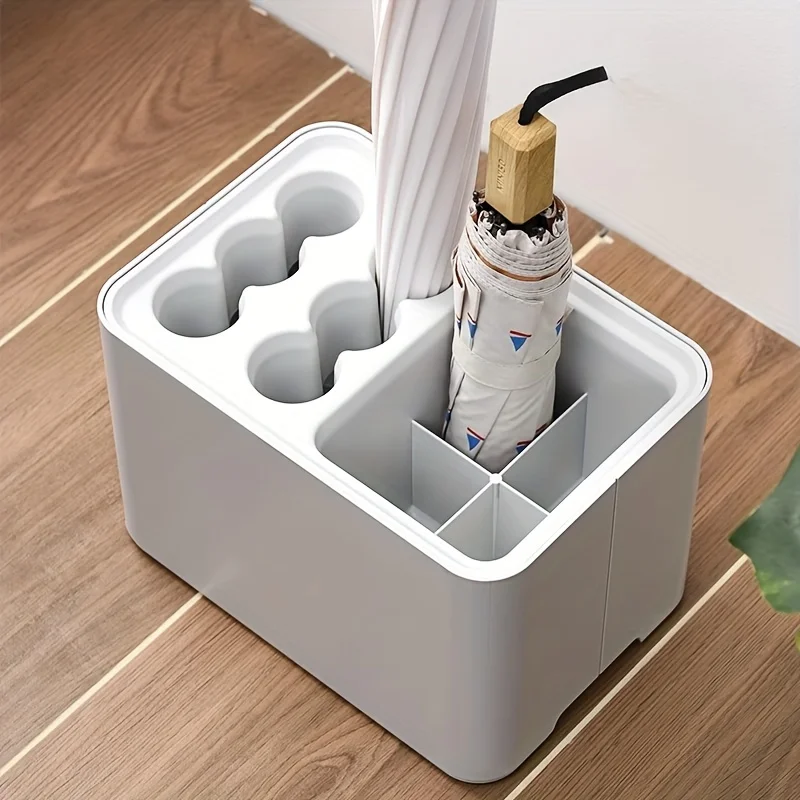 Platzsparender Schirmständer mit Tropfschale, geeignet für 10/15 Regenschirme, ideal für die Aufbewahrung in der Eingangsecke