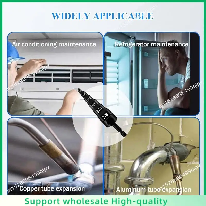 

ABSF HVAC Repair Tool+Bit Holder,Air Conditioner Copper Pipe Flaring Tool Bit 1/4In,3/8In,1/2In,5/8In,3/4In And 7/8In Bits