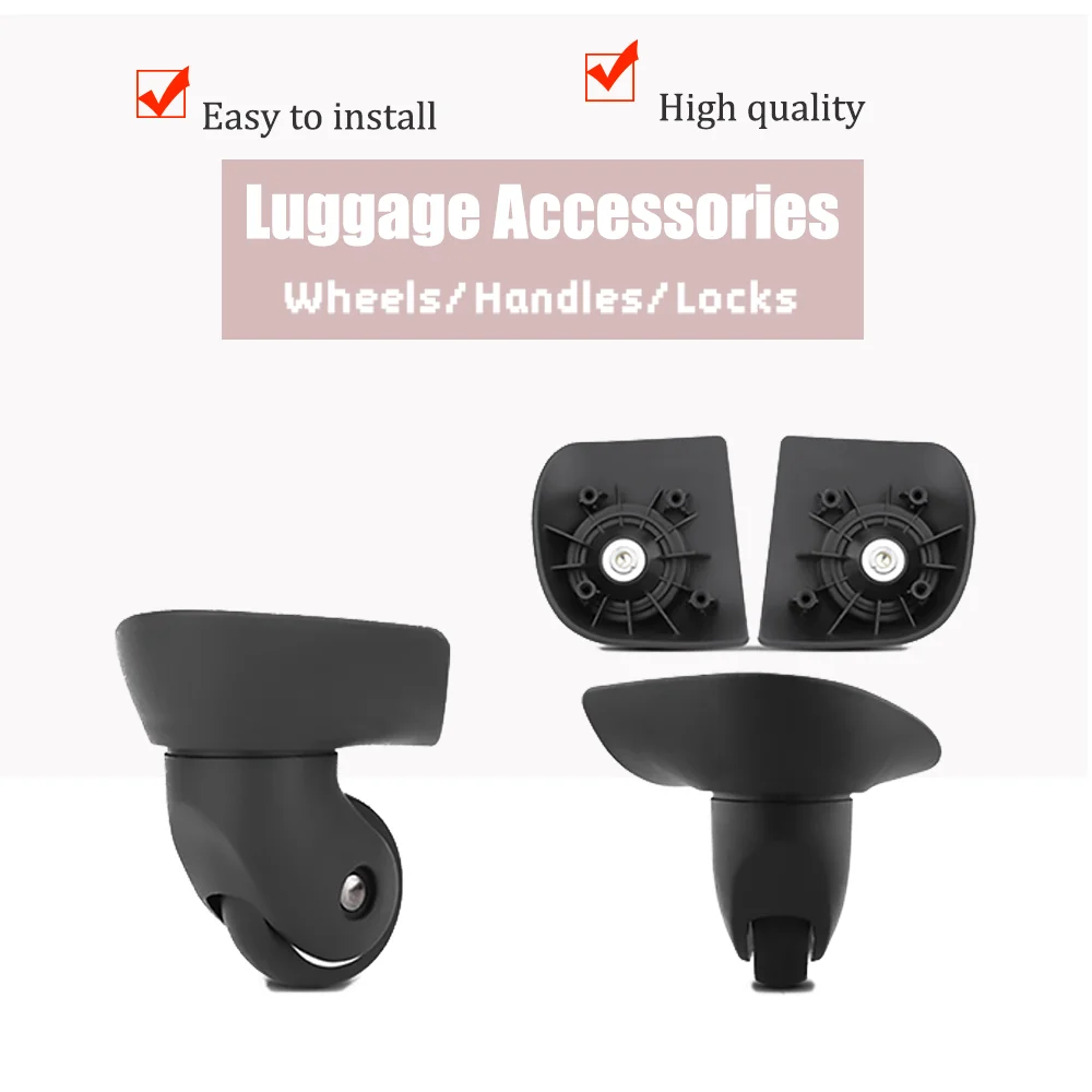 Universal W268 Suitcase Replacement Wheels, 360 Degree Silent Spinner Luggage Casters for Travel Bags