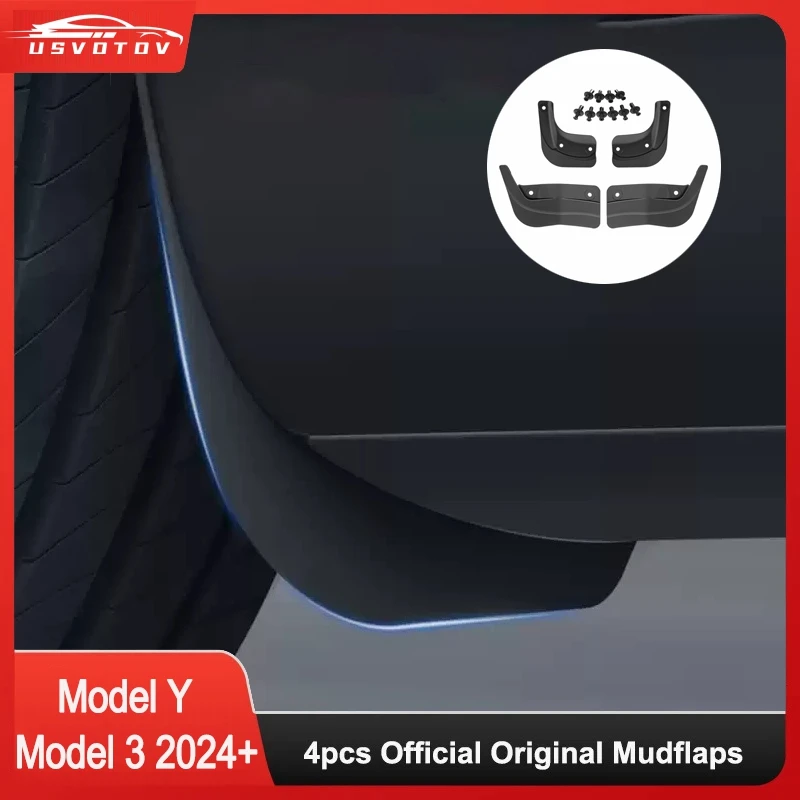 Mud Flaps for Tesla Model Y 3 Highland 2024 Mudguard Official Original Front Rear Wheel Fenders Splash Guards Model3 Accessories