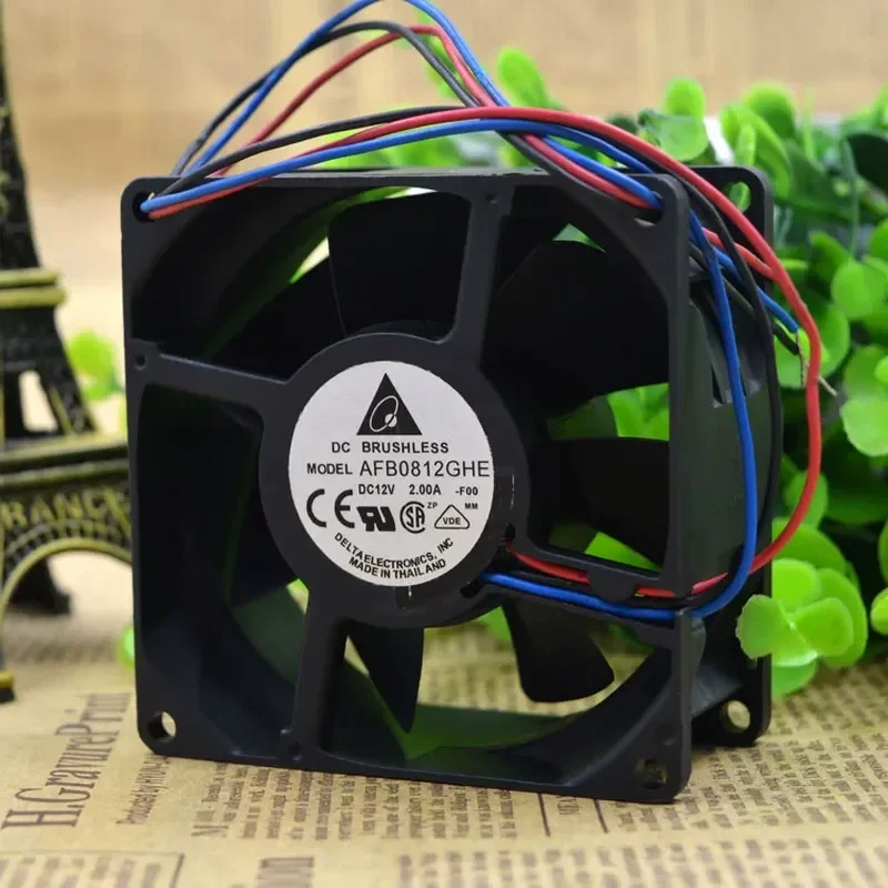 Original Delta AFB0812GHE-F00 DC Fan for 12VDC 80x80x38mm