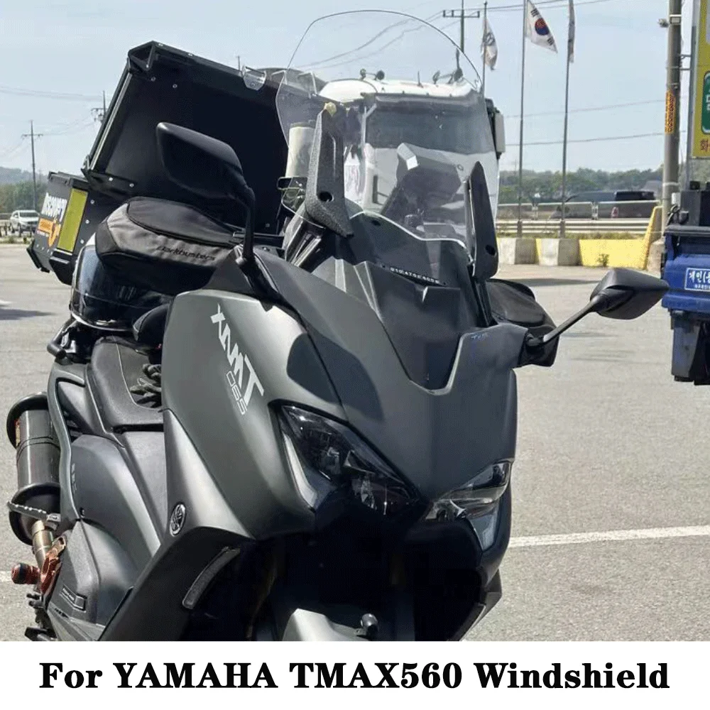 

For 2020 Yamaha TMAX560 TMAX530DX/SX modified windshield imported 2020 tmax560 heightened Windscreen windshield Accessories