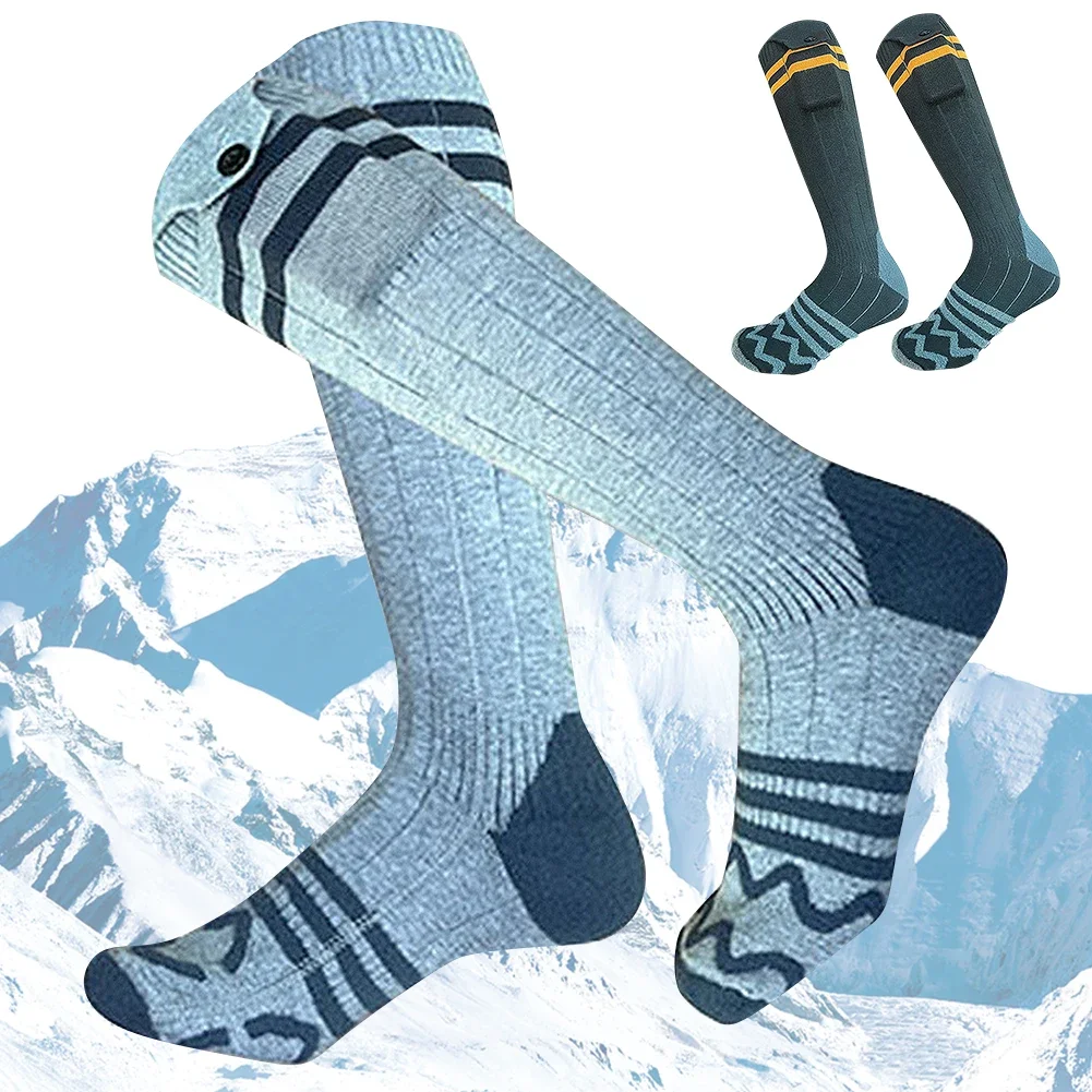 Electric Heated Socks Washable Winter Thermal Socks Outdoor Skiing Foot Warmer Heating Socks for Men Women Barber equipment Whal