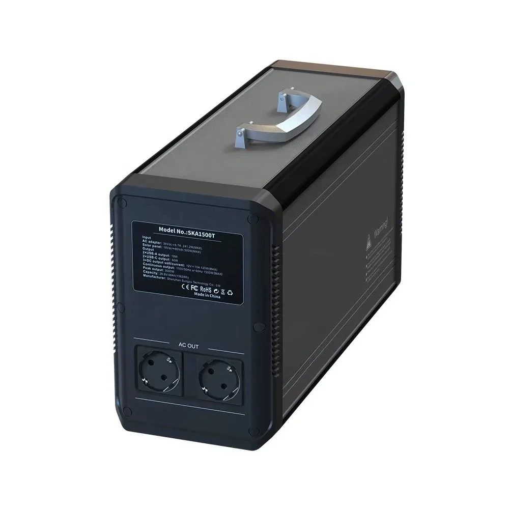 2022 hot-selling European outdoor portable solar power station LiFePO4 1500W camping