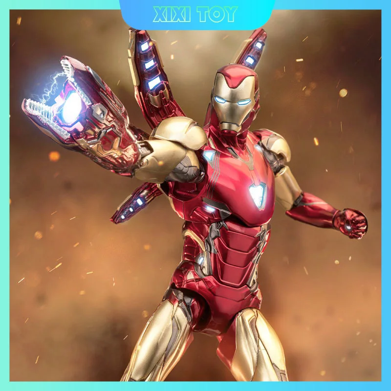 New Zd Toy Iron Man Mk85 Upgraded 2.0 Chest Glow 7inch Action Figures Joint Movable Collectible Desktop Decorations Toys Gifts