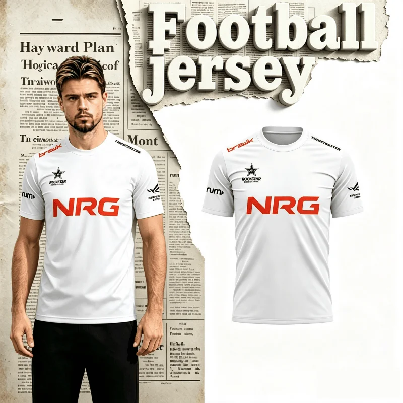 NRG Team 2026 White New Uniform T-shirt Fashion Esports Game Club Valorant Ethan Tops Men Streetwear Short Sleeved Crew Neck Tee